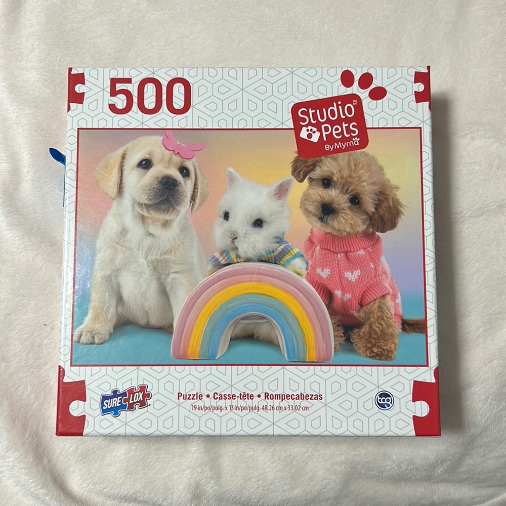 Like New 500 Puzzle “Studio Pets” by SureLox